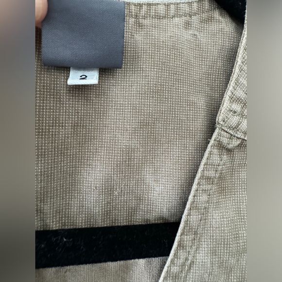 Anne Willi Paris Khaki Color V Neck Shift Silhouette Dress Size 2 - Picture 10 of 15